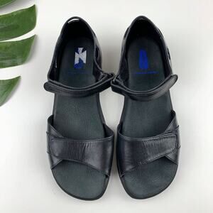 Wolky Pichu Sandals Black Leather Adjustable Straps Comfort Women's 41 US 10